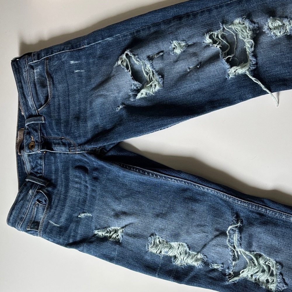 Guess Distressed power Skinny Low Jeans